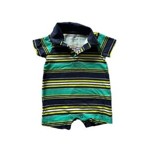 CARTER’S Striped Polo Shorts Bodysuit Size 3-6 Months